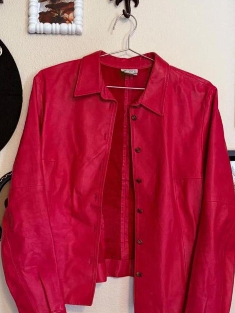 Worth Genuine Leather Hot Pink Jacket